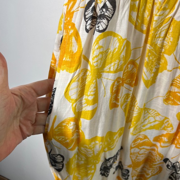 Womens Sweet Magnolia V Neck Butterfly Midi Dress Tiered Boho M Viscose NWT - Picture 6 of 10